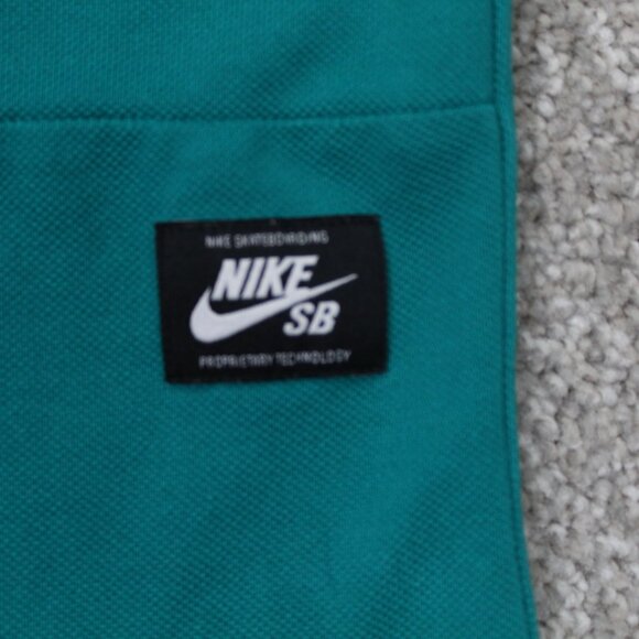 Nike SB Pique Polo Shirt Men Small Green Dri-Fit Vented Cotton/Poly S/S Pullover - Picture 15 of 15